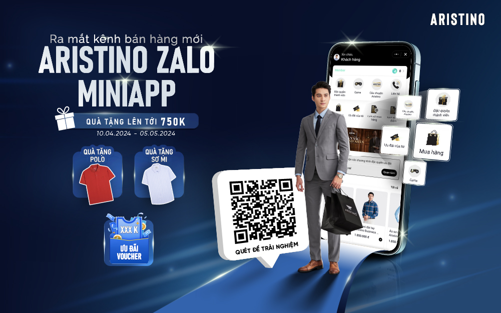 ARISTINO CHÍNH THỨC RA MẮT KÊNH BÁN HÀNG MỚI ZALO MINI APP