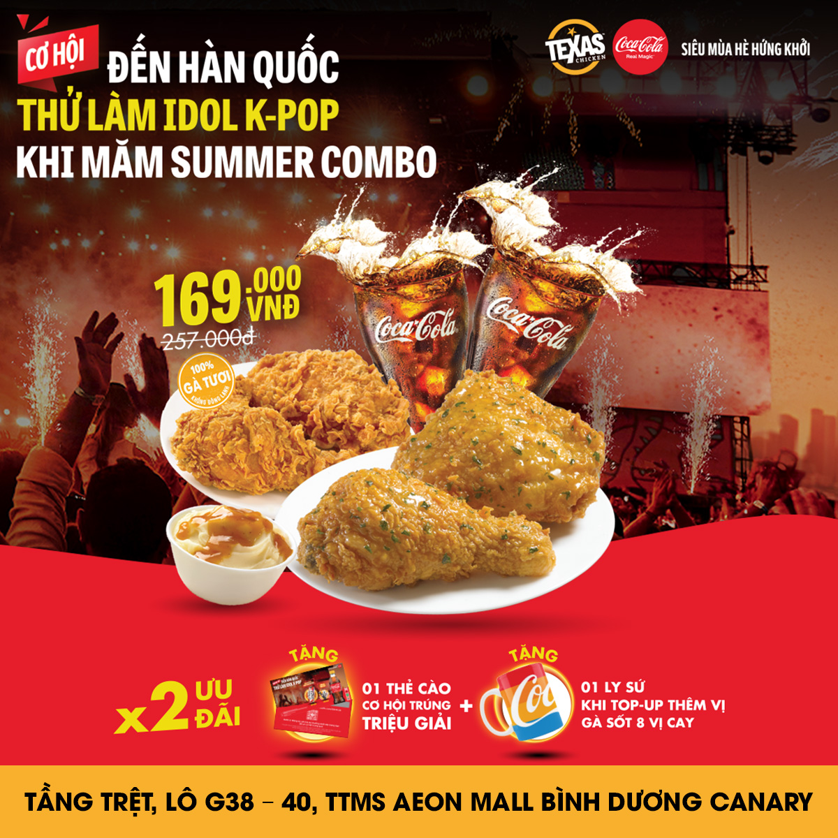 TEXAS CHICKEN – SUMMER COMBO CHỈ 169K