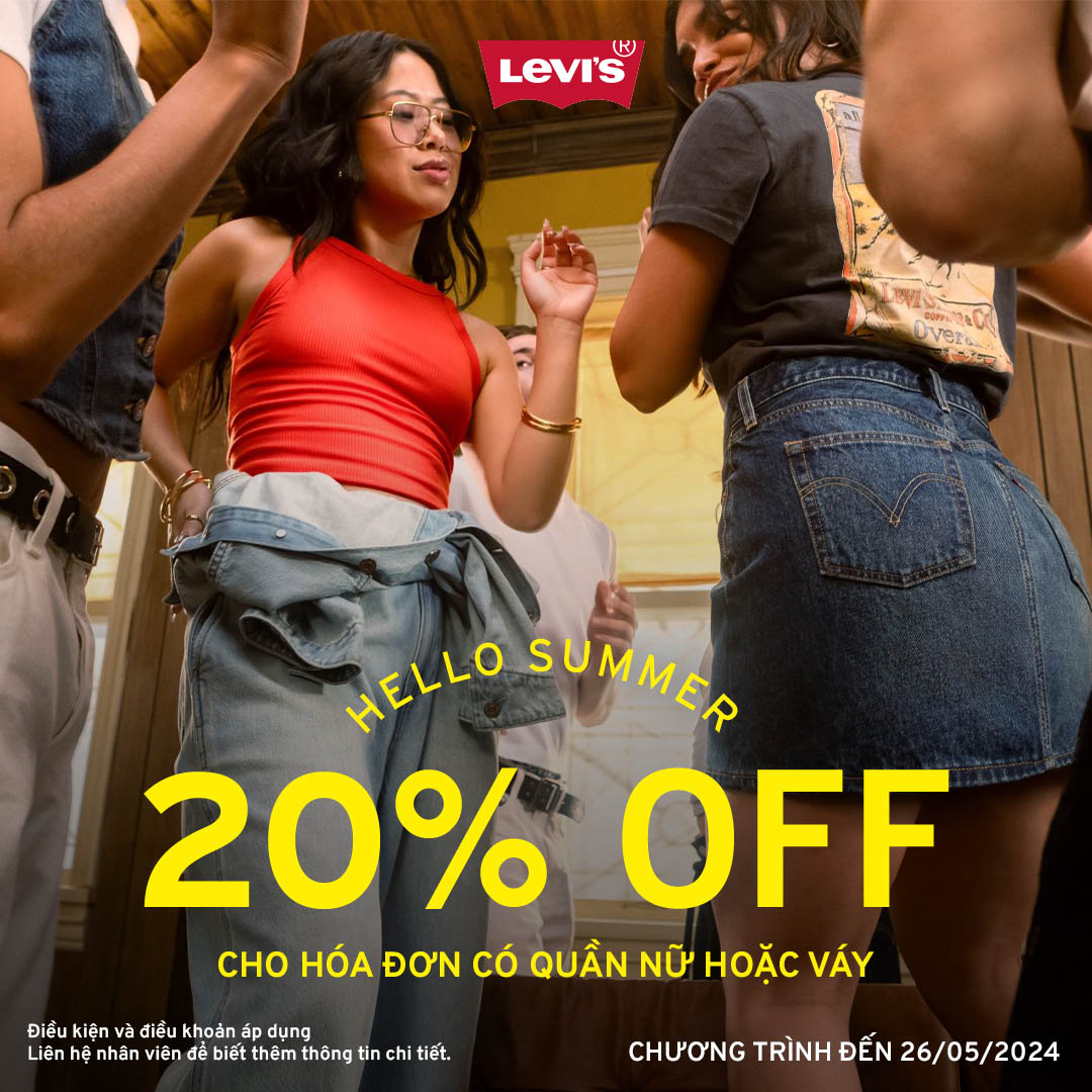 LEVI’S – 𝐇𝐞𝐥𝐥𝐨 𝐒𝐮𝐦𝐦𝐞𝐫!! 𝐒𝐩𝐞𝐜𝐢𝐚𝐥 𝐃𝐞𝐚𝐥 𝐋𝐞𝐯𝐢’𝐬® 𝟐𝟎% 𝐎𝐟𝐟