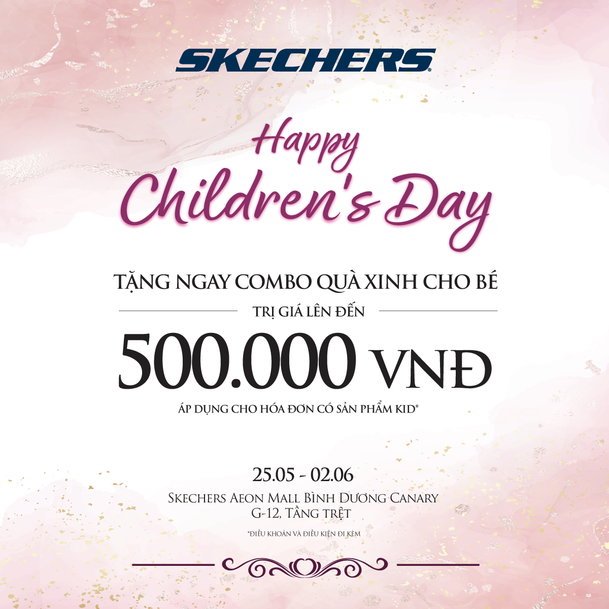 SKECHERS | Happy Children’s Day – TẶNG NGAY COMBO QUÀ XINH TRỊ GIÁ 500K CHO BÉ