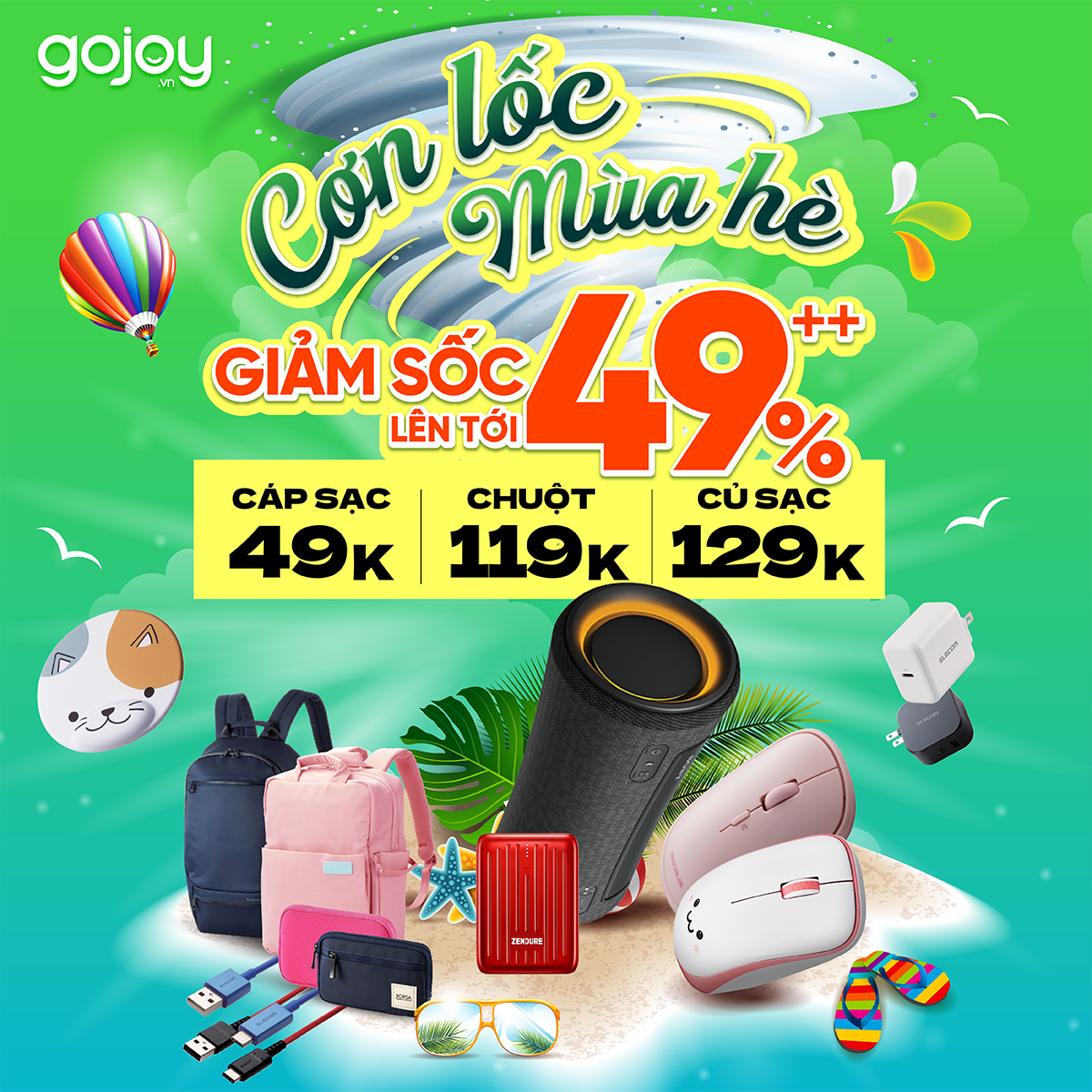 GOJOY.VN – CƠN LỐC MÙA HÈ GIẢM SHOCK 49% ++