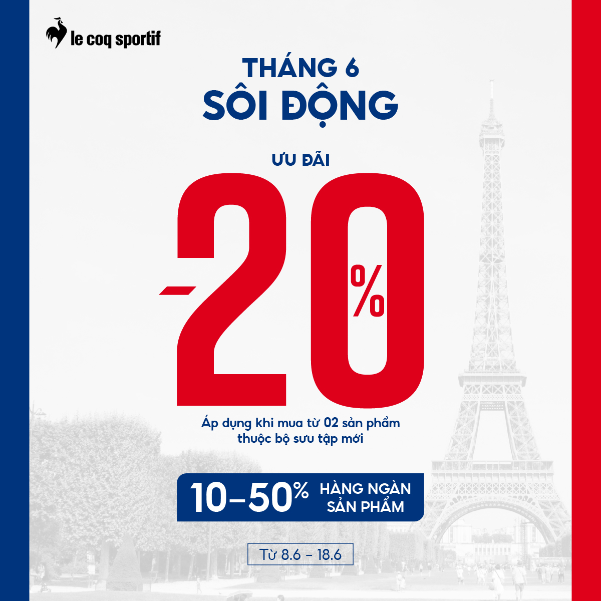 LE COQ SPORTIF | THÁNG 6 RỘN RÀNG – ƯU ĐÃI NGẬP TRÀN