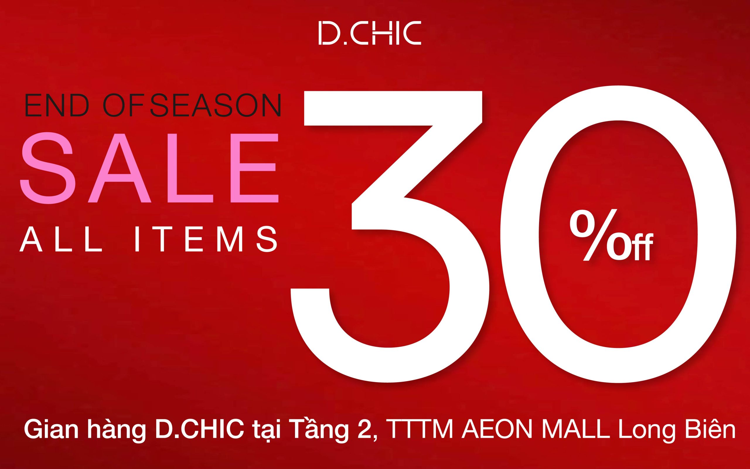 END OF SEASON SALE || 30% OFF ALL NEW ITEMS