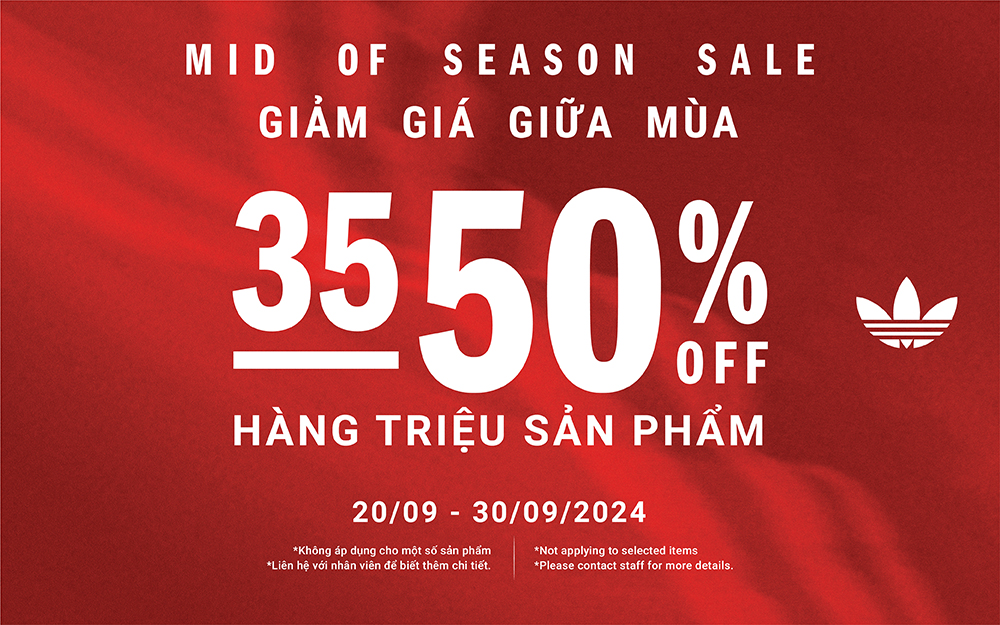 SIÊU SALE GIỮA MÙA – SĂN ƯU ĐÃI LÊN ĐẾN 50% tại ADIDAS PHOENIX!