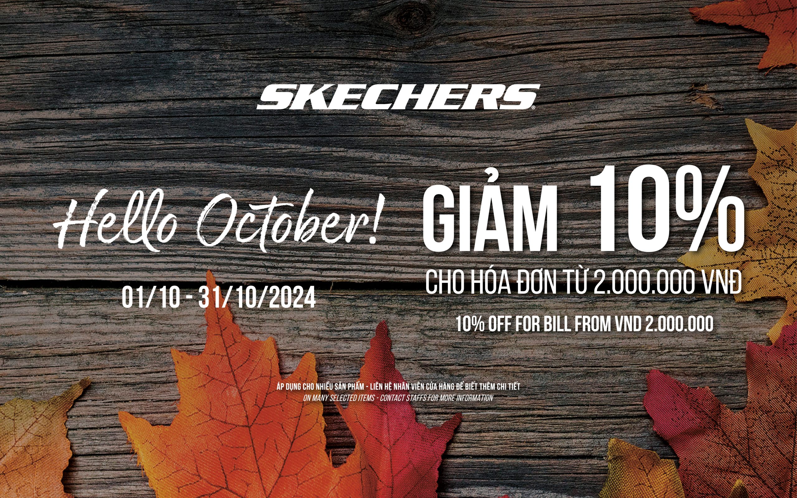 HELLO OCTOBER! ĐÓN CHÀO THÀNG 10 CÙNG SKECHERS