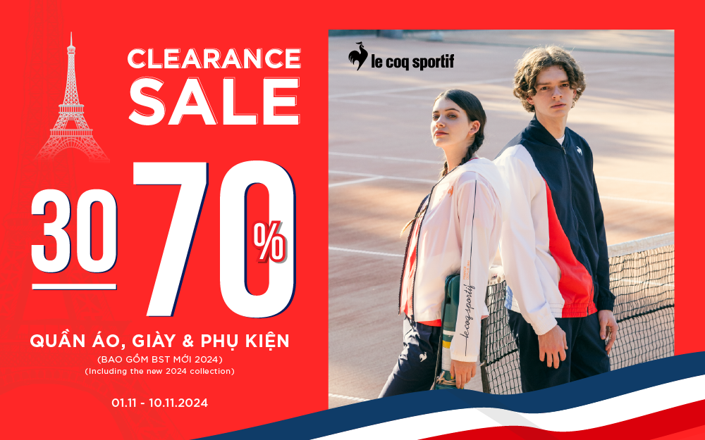 LE COQ SPORTIF CLEARANCE SALE| 30-70% QUẦN ÁO, GIÀY, PHỤ KIỆN