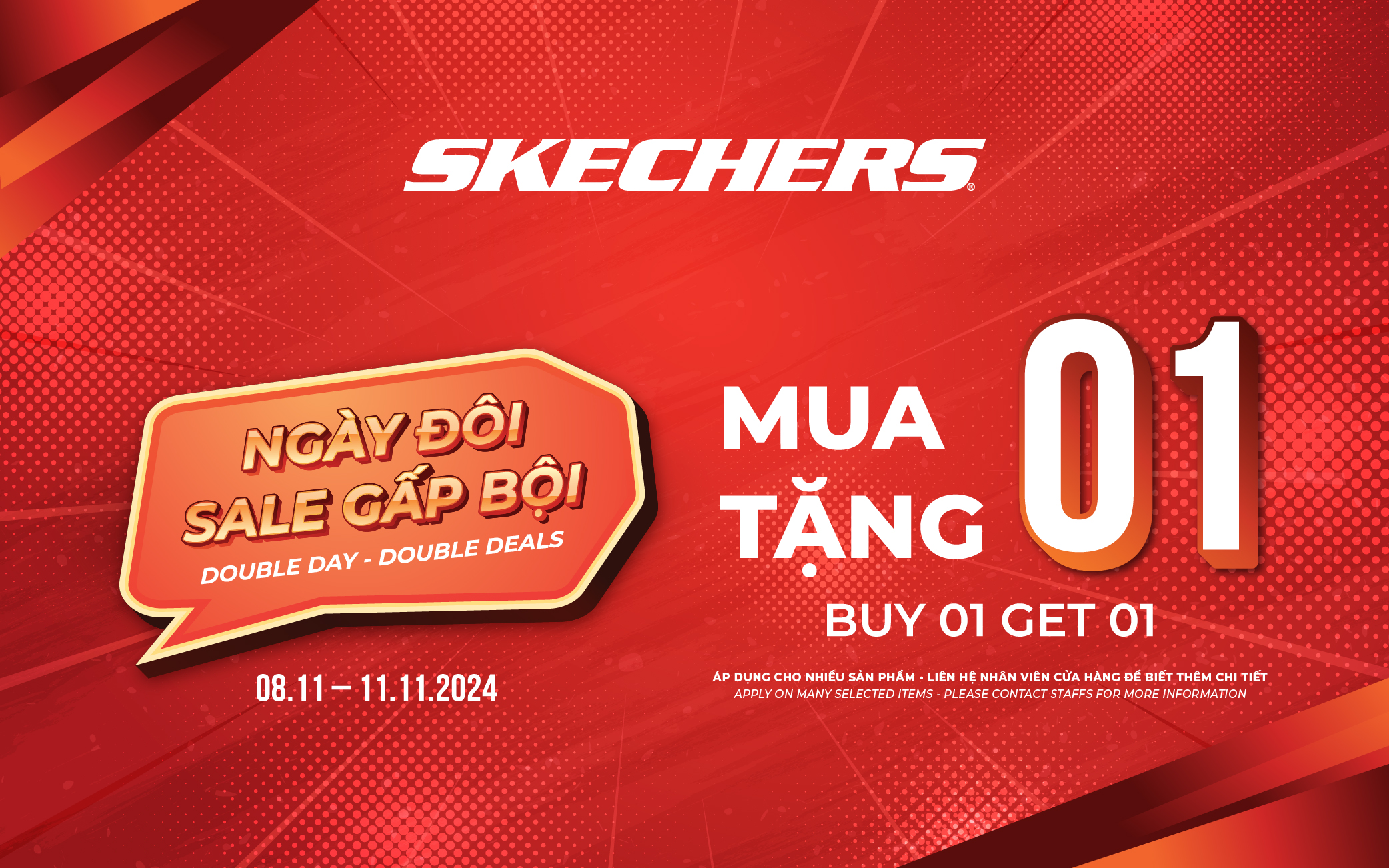 SKECHERS DOUBLE DAY – NGÀY ĐÔI SALE GẤP BỘI  