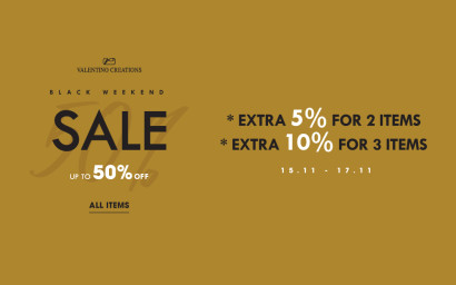 BLACK WEEKEND | UP TO 50% ALL ITEMS EXTRA 5% FOR 2 ITEMS