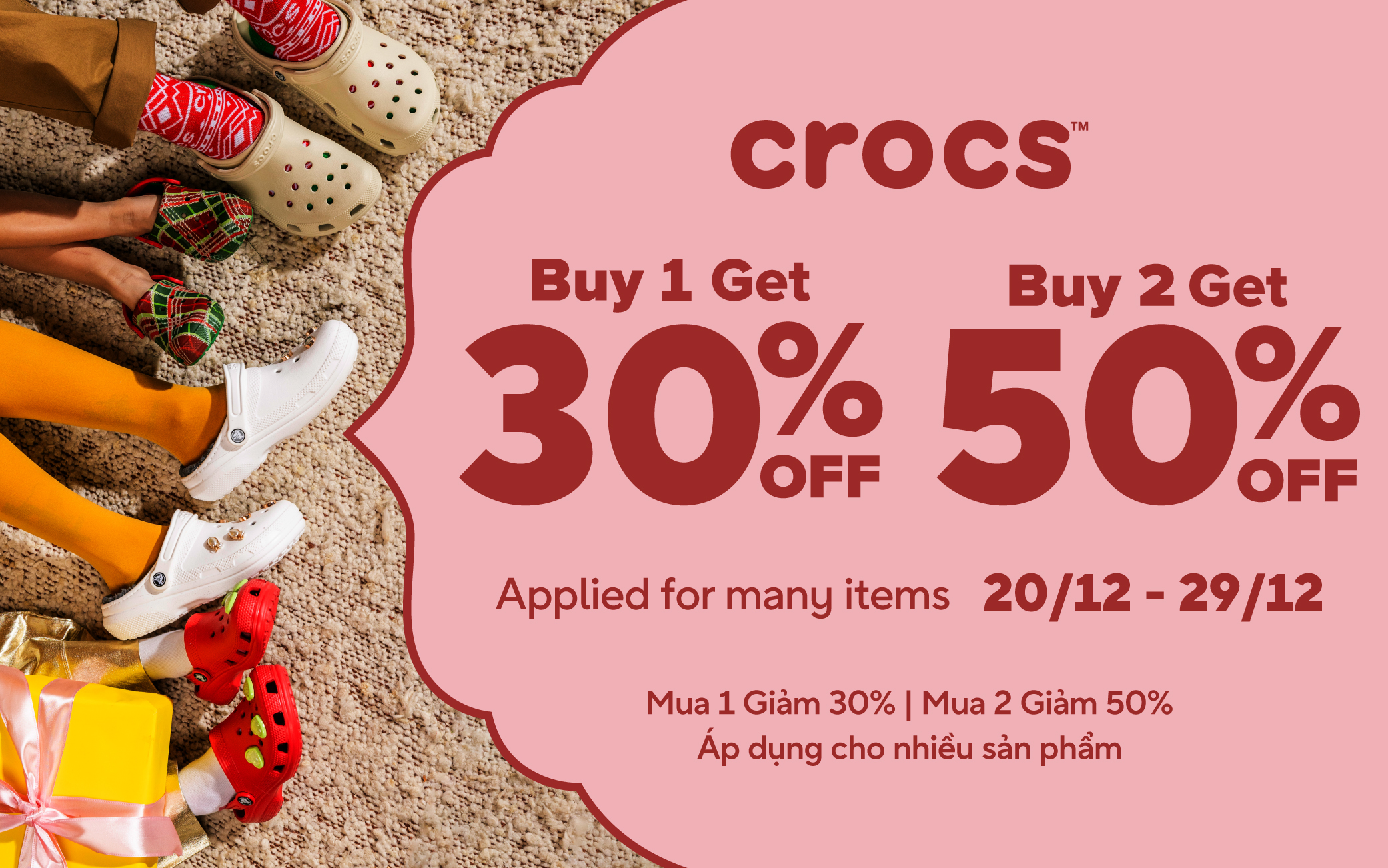 CROCS BÙNG “TIỆC SALE” LỚN CUỐI NĂM