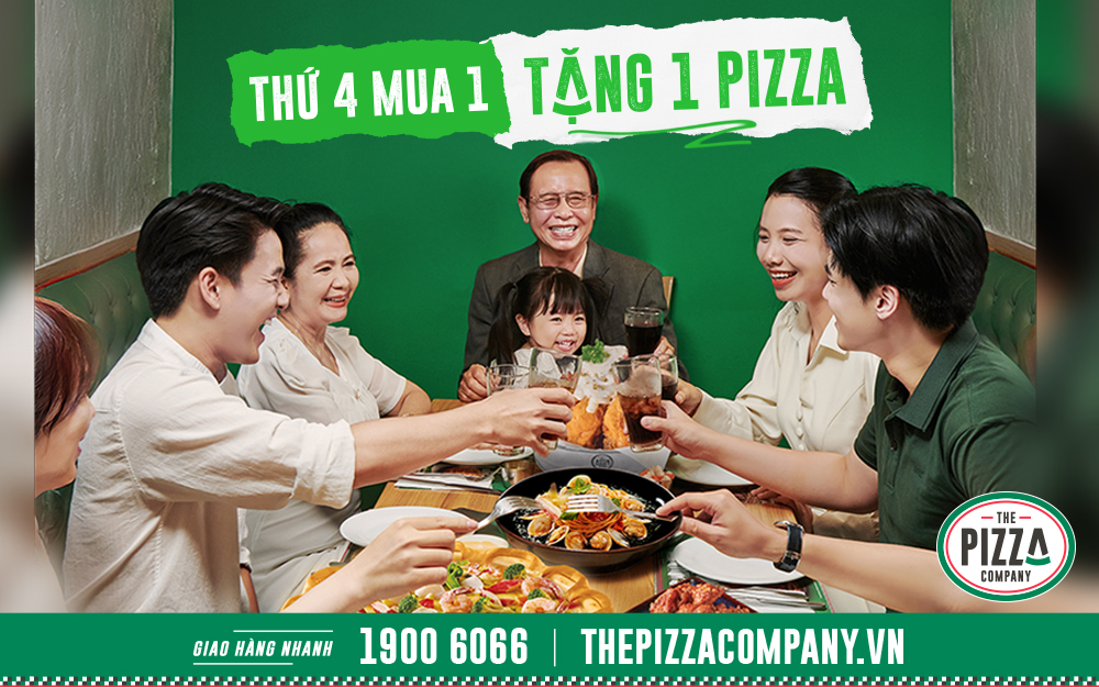 THỨ 4 MUA 1 TẶNG 1 PIZZA