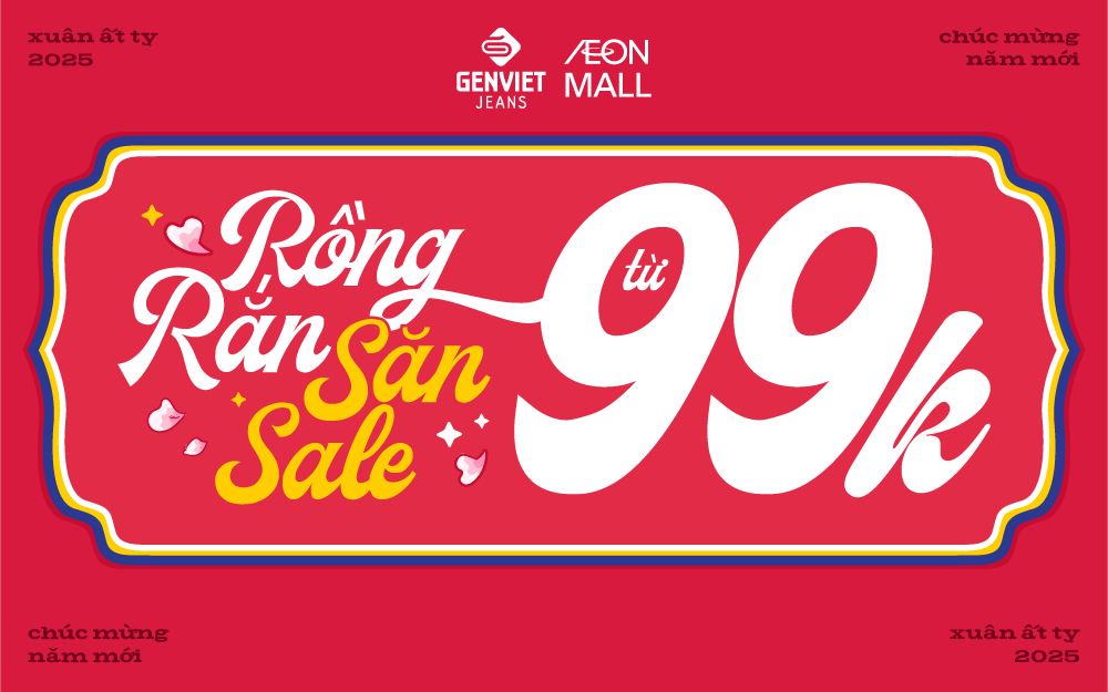 GENVIET JEANS 🐉🐍 RỒNG RẮN SĂN SALE – ĐỒNG GIÁ TỪ 𝟵𝟵𝗞 Cơ hội sale cuối❗