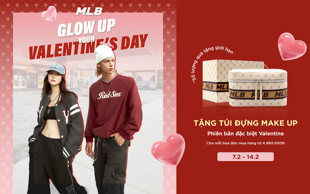 TẠO NÊN SÁNG NGÀY VALENTINE CỦA BẠN VỚI TÚI ĐỰNG TRANG ĐIỂM PHIÊN BẢN GIỚI HẠN CỦA MLB! 💖