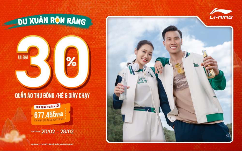 🔥🔥 HOT: LI-NING ƯU ĐÃI TỚI 30% HÀNG NGÀN QUẦN ÁO THU ĐÔNG