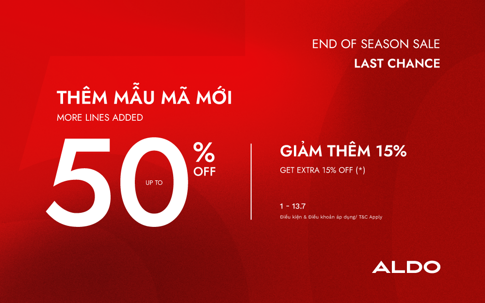 END OF SEASON SALE – ƯU ĐÃI LÊN ĐẾN 50% HÀNG NGÀN MẪU SALE MỚI