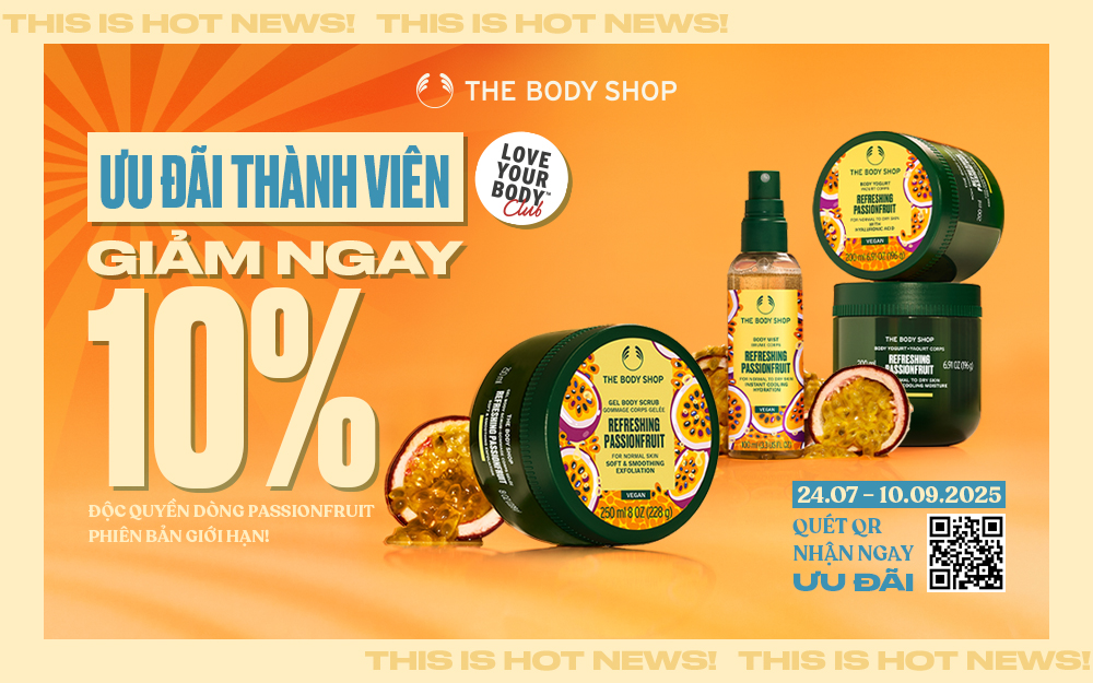 [THE BODY SHOP] MÙA HÈ CHÍNH THỨC BẮT ĐẦU CÙNG REFRESHING PASSIONFRUIT